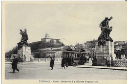 TORINO PONTE UMBERTO I 1930 ANIMATA - Bridges