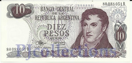 ARGENTINA 10 PESOS 1970/73 PICK 289 UNC PREFIX B - Argentine