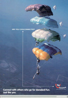 C9 : Sports Shoe, Nikei Presto - Ad Postcard - Parachutting