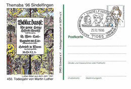 326  Melanchton, Luther, Cranach. Réforme Protestante: Entier (c.p.) D'Allemagne - Bible, Protestantism, Church Reformer - Theologen