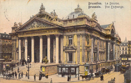 BELGIQUE - Bruxelles -  La Bourse - Animée - Chevaux - Carte Postale Ancienne - Other & Unclassified