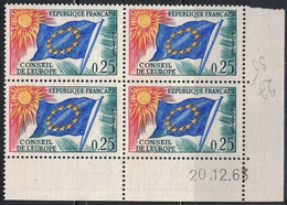 COIN DATE - SERVICE N°29 - 0f25 - CONSEIL DE L'EUROPE - 20-12-1963 - Cote 6€. - Officials