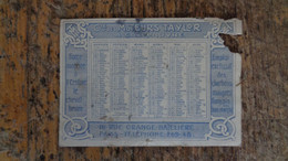 REF 626 : Petit Calendrier 1912 Cie Des Moteurs Taylor Rue Grange Batelière Paris - Tamaño Pequeño : 1901-20