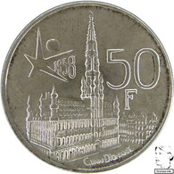 LaZooRo: Belgium 50 Francs 1958 UNC - Silver - 50 Frank