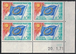 COIN DATE - SERVICE N°33 - 0f50 - CONSEIL DE L'EUROPE - 20-1-1971 - Cote 12€50. - Officials