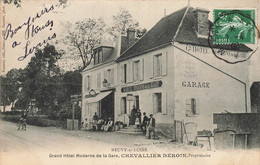 Neuvy Sur Loire * Rue Et Grand Hôtel Moderne De La Gare , CHEVALLIER DEROIN Propriétaire - Autres & Non Classés