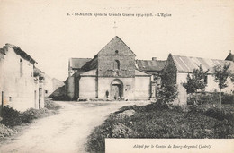 St Aubin ( Aisne ) * La Place Et L'église Du Village * Enfants Villageois - Altri & Non Classificati