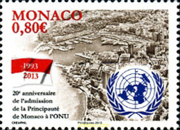 304018 MNH MONACO 2013 ADMISION ONU - Other & Unclassified
