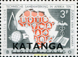 336681 MNH KATANGA 1960 MAPA DE AFRICA - Katanga