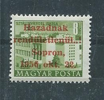 N° 1(MI)*SURCHARGE LOCALE DE SOPRON;REVOLUTION DE 1956 - Local Post Stamps