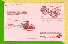 BUVARD & Blotting Paper : RONSARD Histoire De L'aviation  L'Alouette  Helicoptere   N° 16 - Papelería