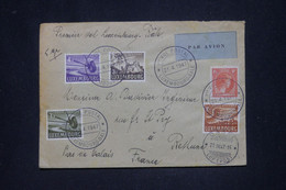 LUXEMBOURG - Enveloppe Du 1er Vol Postal Luxembourg /Bale Pour La France En 1947 - L 141533 - Cartas & Documentos
