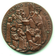 GIOVANNI PAOLO II VISITA APOSTOLICA CHIESE LUCCA PISA VOLTERRA MEDAGLIA 1989 - Firma's