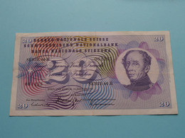20 Francs ( 15 Jan 1969 ) Serie 64 R - 064433 ( For Grade, Please See Photo ) Banque SUISSE / SVIZZERA ( XF ) ! - Schweiz