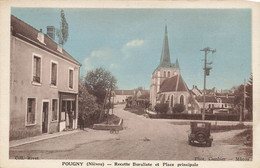 Pougny * La Place Principale Et Recette Buraliste * Débit De Tabac Tabacs * Automobile Voiture Ancienne - Autres & Non Classés