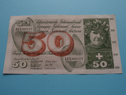 50 Francs ( 7 Mar 1973 ) 44X 88037 ( For Grade, Please See Photo ) Banque SUISSE / SVIZZERA ( XF ) ! - Zwitserland