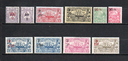 Nueva Caledonia   1924-27  .-  Y&T  Nº   126/130-133/137 - Gebraucht