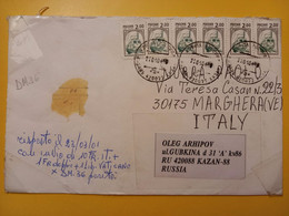 2001 BUSTA COVER  RUSSIA RUSSIAN URSS CCCP BOLLO CITY CITTA OBLITERE' FOR ITALY - Briefe U. Dokumente