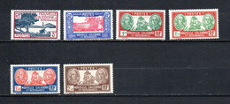Nueva Caledonia   1939-40  .-  Y&T  Nº   180-182-184/186-189 - Usados