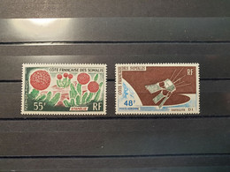 Côte Des Somalis 1966 N°Y&T PA 47 Et 48 2 Séries Complètes Neuf * Avec Charnière - Altri & Non Classificati