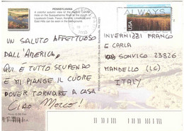 CARTOLINA PER ITALIA SUSQUEHANNA RIVER - Storia Postale