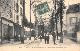 92-CLAMART- AVENUE DU BOIS ET TERMINUS DES TRAMWAYS - Clamart