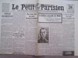 LA PRESSE. JOURNAL "LE PETIT PARISIEN". FAC-SIMILE.   CUMIERES. MARNE. L'AVIATEUR GILBERT S'EST EVADE POUR..... 100_8631 - Le Petit Parisien