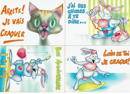 4 Cartes Postales Humoristiques - Editions Du Forum - N° AD 20/2 - /5 - /7 - 170/10 - Humour