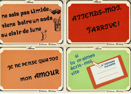 4 Cartes Postales - SERIE AMOUR - Editions Dubray - N° F18 - F19 - F20 - F21 - Humor