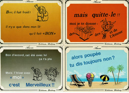 4 Cartes Postales - SERIE AMOUR - Editions Dubray - N° F11 - F25 - F28 - F30 - Humour