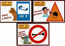 3 Cartes Postales Humoristiques - CODE DES VACANCES - Editions Le Goubey - N° 5104 - 5105 - 5106 - Humour
