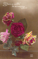 Fantaisie - Fleur - Rose - Ces Fleurs En Souvenir De Ma Tendresse - Carte Postale Ancienne - Autres & Non Classés