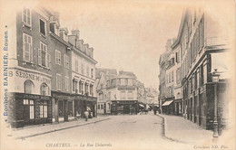 Chartres * La Rue Delacroix * Buvette * Commerces Magasins * Pub Publicité Bonbons BARNIER , Rouen - Chartres