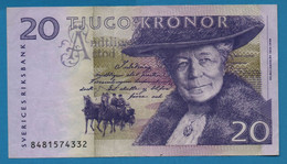 SWEDEN 20 KRONOR 1998 # 848157... P# 63a  Selma Lagerlöf - Svezia