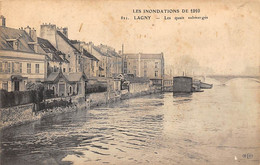Lagny Sur Marne               77        Inondations 1910 Quais Submergés.  N°119      (voir Scan) - Lagny Sur Marne