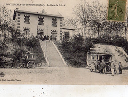 PONTCHARRA-SUR-TURDINE LA GARE DU P.L.M. ( AUTOBUS ) - Pontcharra-sur-Turdine