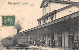 Lagny Sur Marne               77         Intérieur De La Gare. Train   N° 7038        (voir Scan) - Lagny Sur Marne