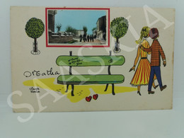 #CPA875 -  Vue De Matha Illustration De Claude Verrier Couleur Animation Banc Couple Arbres - Matha