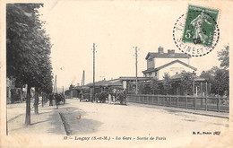 Lagny Sur Marne               77        Extérieur De La Gare. Sortie De Paris    N° 12        (voir Scan) - Lagny Sur Marne