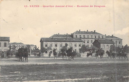 FRANCE - 51 - Reims - Quartier Jeanne D'Arc - Exercice De Dragons - Carte Postale Ancienne - Reims