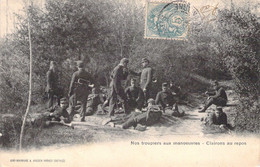 MILITARIA - Nos Troupiers Aux Manoeuvres - Clairons Au Repos - Carte Postale Ancienne - Manöver