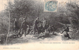 MILITARIA - Nos Troupiers Aux Manoeuvres - Clairons Au Repos - Carte Postale Ancienne - Manoeuvres