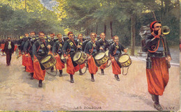 MILITARIA - Les ZOUZOUS - LVC - Illustration Signée - En Guerre - Clairon - Carte Postale Ancienne - Regimenten