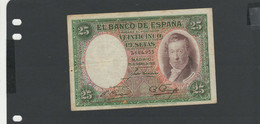 ESPAGNE - Billet 25 Pesetas 1931 TTB/VF Pick-081 - 25 Pesetas