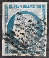 France 1850 N°4 Ob Etoile Muette 2 Infimes Pelurages  Cote 65€ - 1849-1850 Ceres