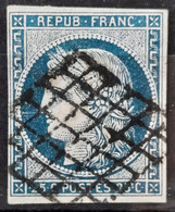 France 1850 N°4 Ob Un Pli  Cote 65€ - 1849-1850 Ceres