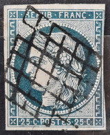 France 1850 N°4a Ob Court Au Filet Cote 75€ - 1849-1850 Ceres