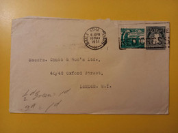 1951 BUSTA COVER IRLANDA EIRE IRLAND BOLLO MICHEAL O CLERIGH MAP OBLITERE' BAILE FOR LONDON - Cartas & Documentos