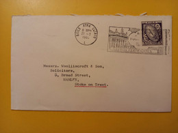 1966 BUSTA COVER IRLANDA EIRE IRLAND BOLLO COAT OF ARMS ARALDICA OBLITERE' BAILE ETICHETTA SAVINGS - Lettres & Documents