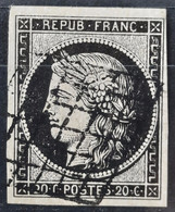 France 1849 N°3 Ob TB Cote 70€ - 1849-1850 Ceres